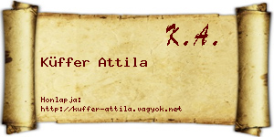 Küffer Attila névjegykártya